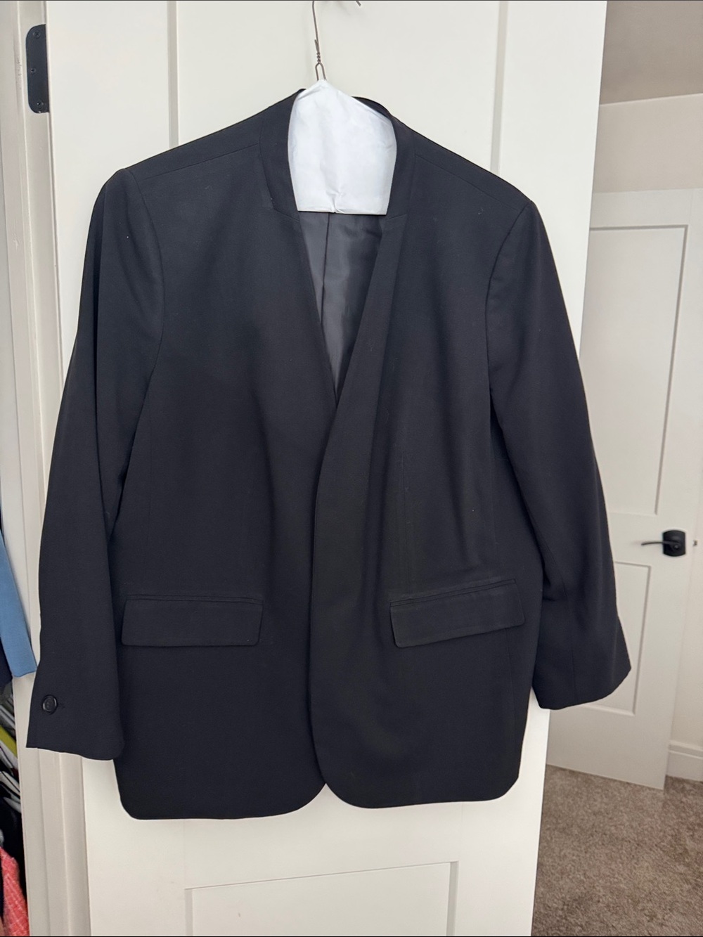 Bar III Black Open-Front Men's Blazer